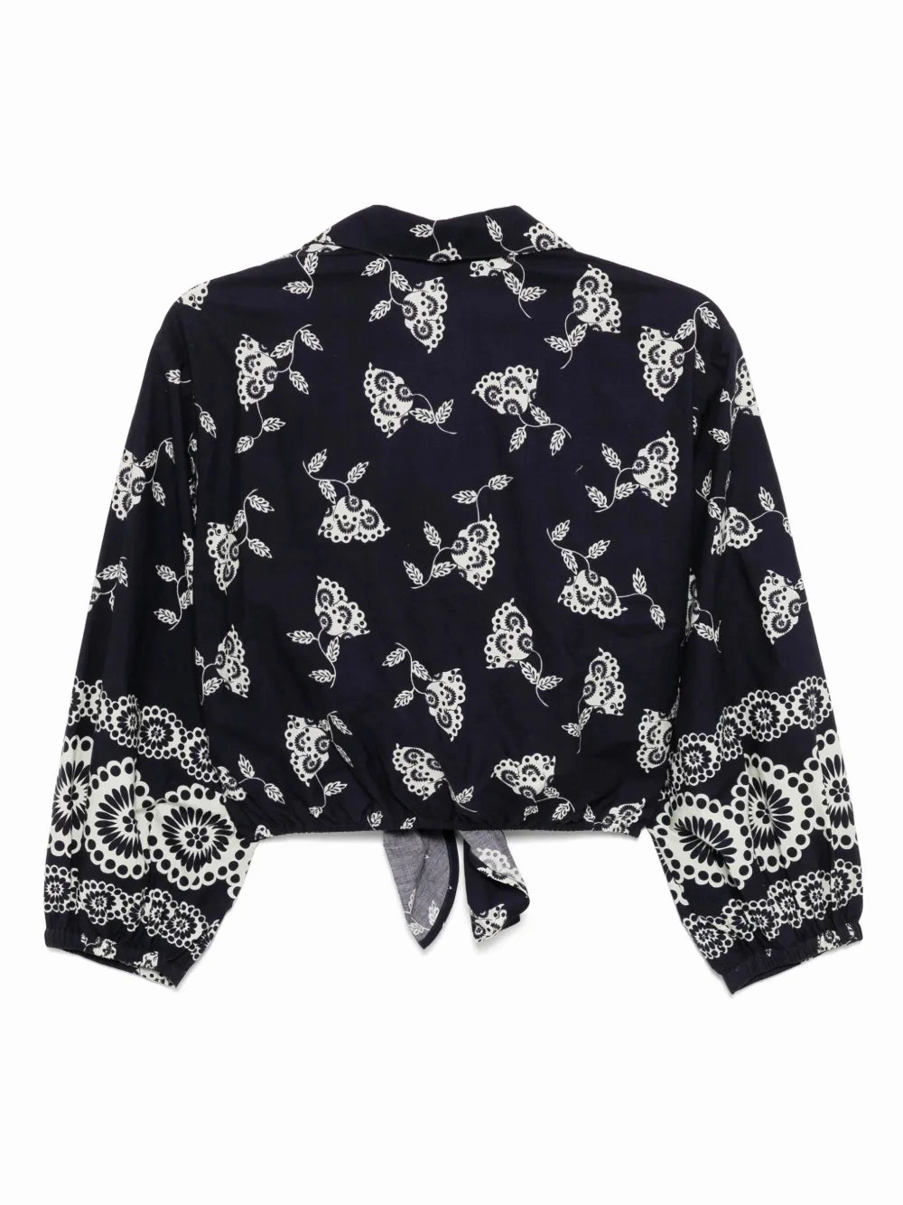 Reinforced Stress Points Queen Glow Rumson Top in Floret Evening Blue