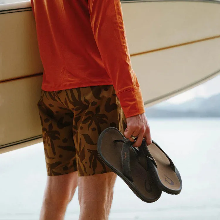 OLUKAI MENS OHANA - TAN / DARK JAVA Water Resistant Seams buckle - up style