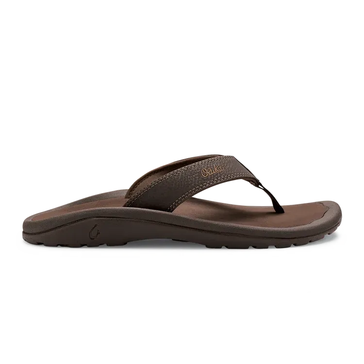 tight - fit OLUKAI MENS OHANA - TAN / DARK JAVA