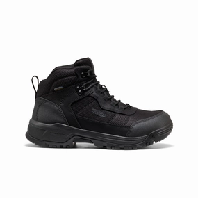 Outdoor Grip Gear Hard Working Men's Skokie Waterproof Work Boot (Soft Toe)  |  Black/Black