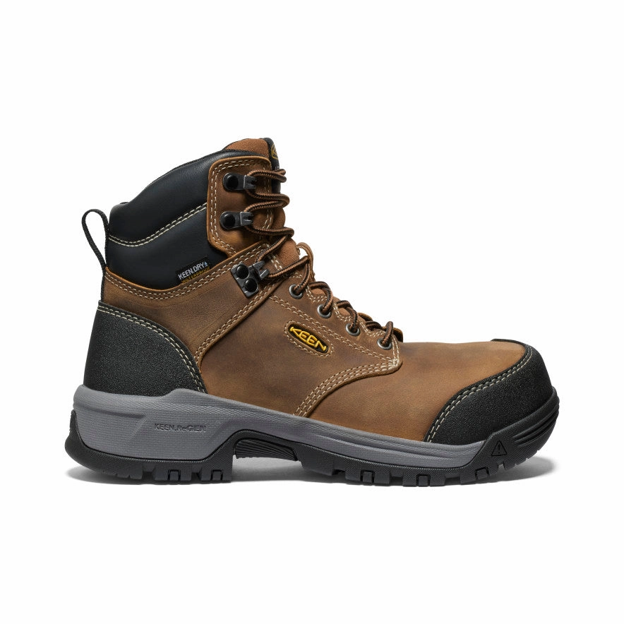 Wear Proof Gear All-day Support Women's Evanston 6" Waterproof Boot (Carbon Toe)  |  Bison/Black