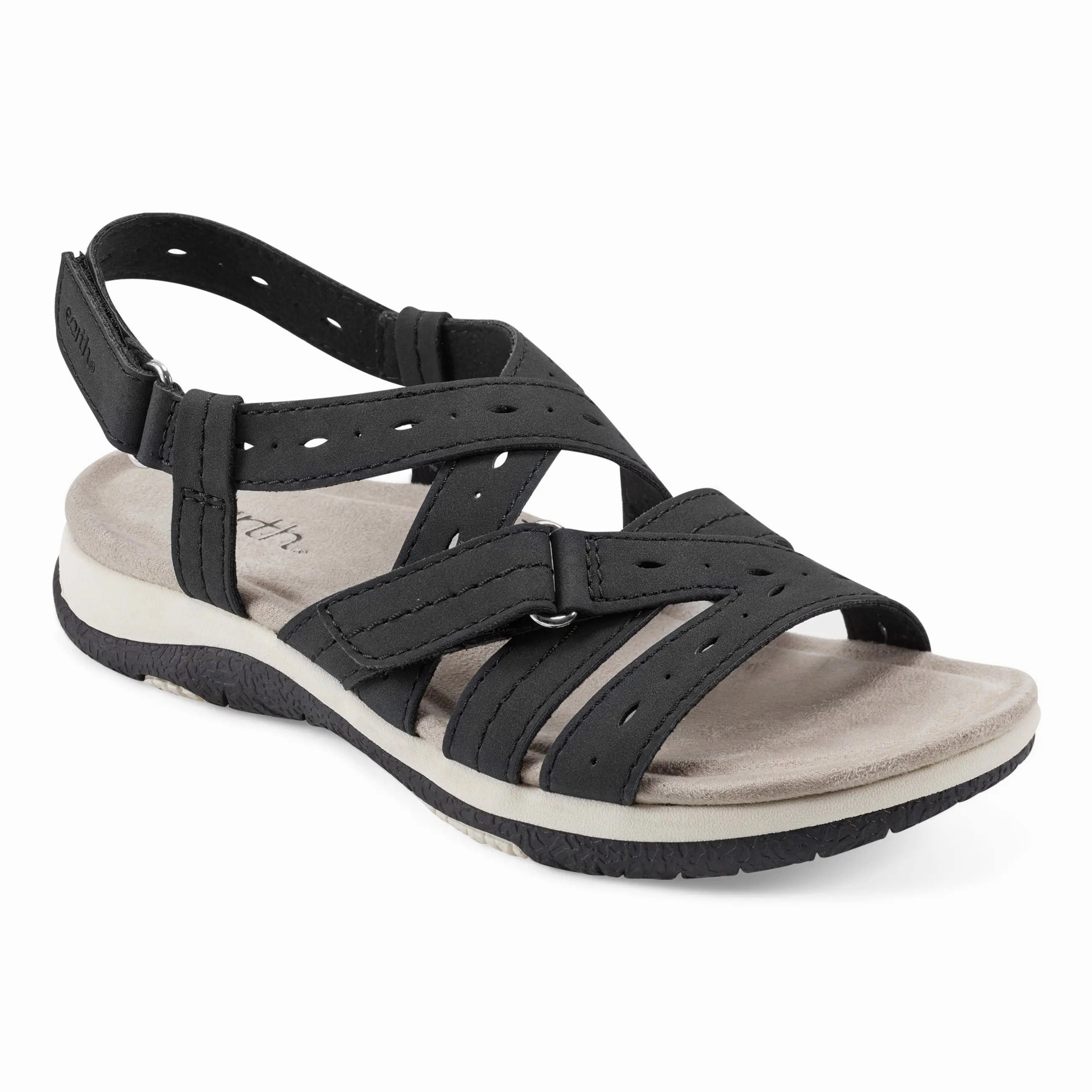 Thermal Regulating Insulation Samsin Round Toe Strappy Casual Flat Sandals
