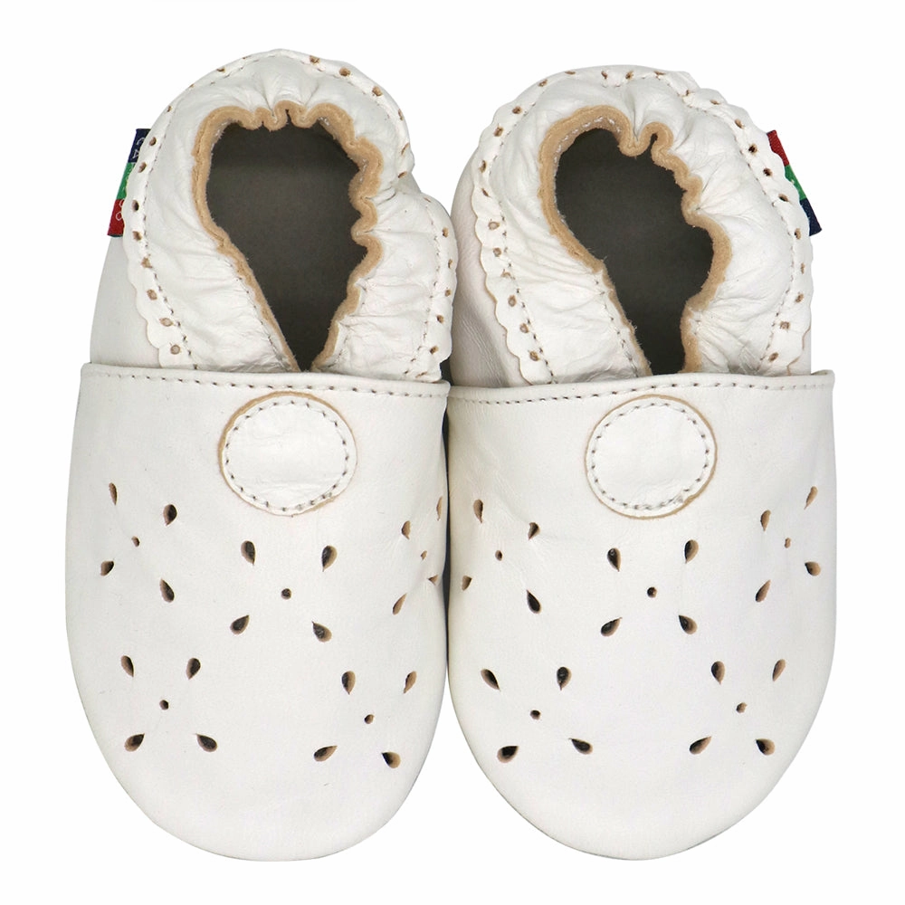 Sandals Flower White up to 4 Years Sustainable Leather