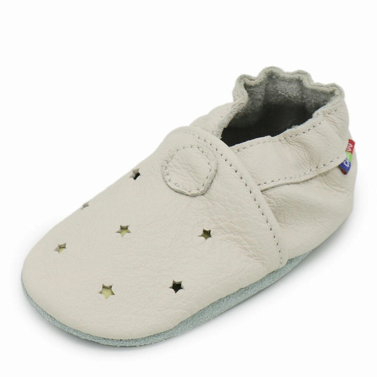 mid - top Cushioned Footbed Sandals Star Cream up to 4 Years
