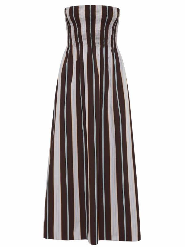 Hero Tale SheerLayeredPanels Sanya Maxi Dress in Athens Stripe
