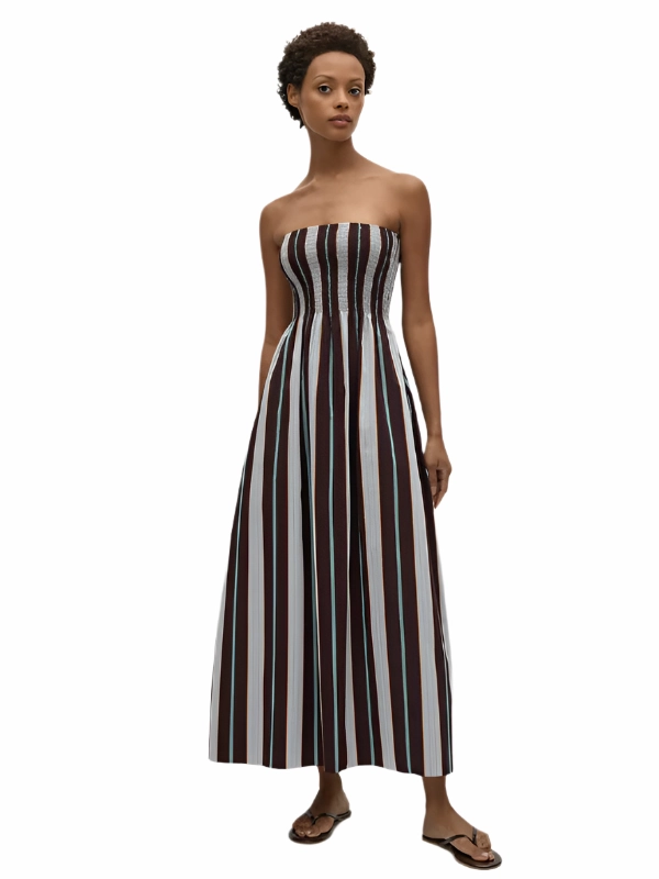 All-Day Fit FlexibleCuff Sanya Maxi Dress in Athens Stripe