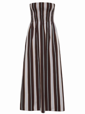Hero Tale SheerLayeredPanels Sanya Maxi Dress in Athens Stripe