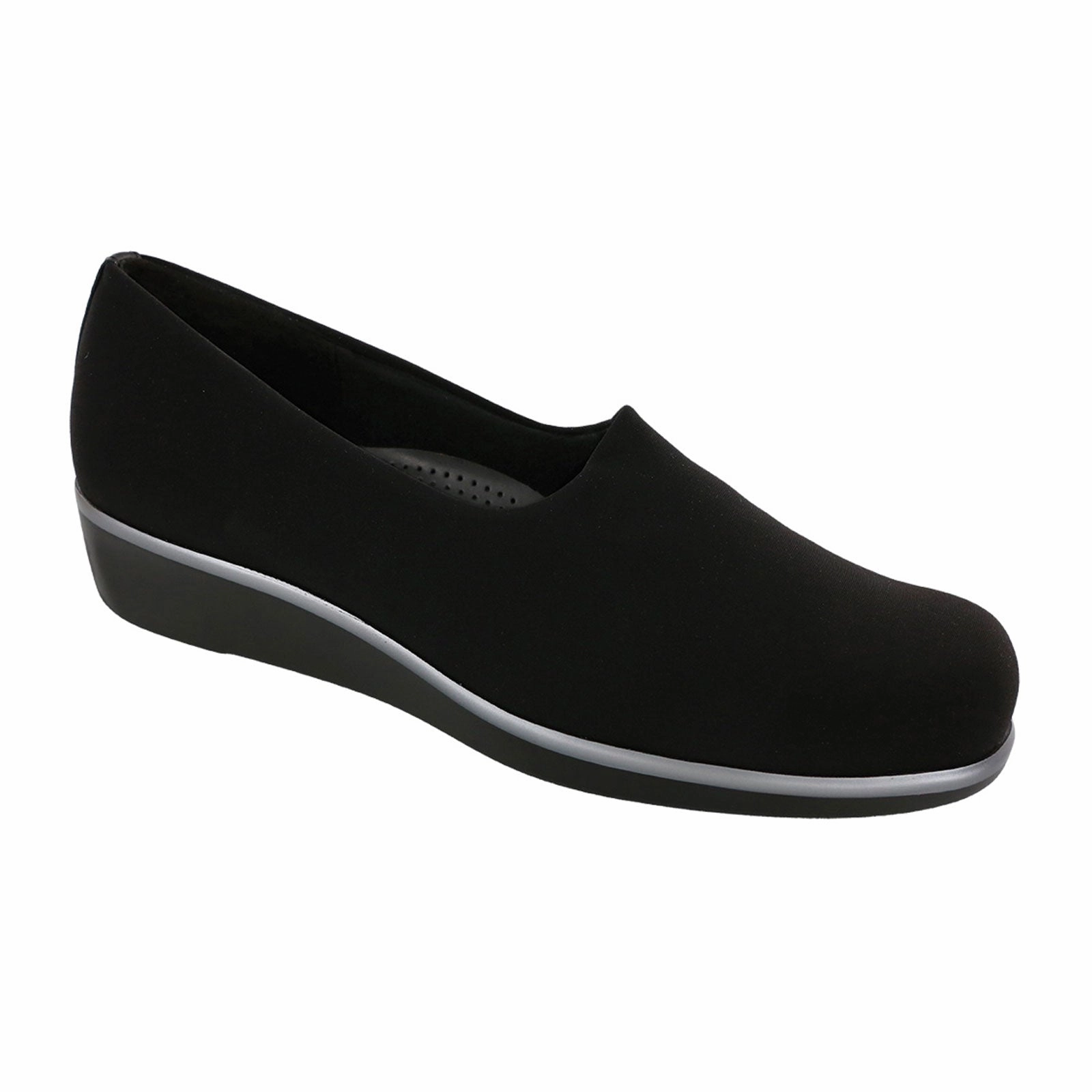 SAS Bliss Slip On (Women) - Black Pure Stitch Sleek Waistband