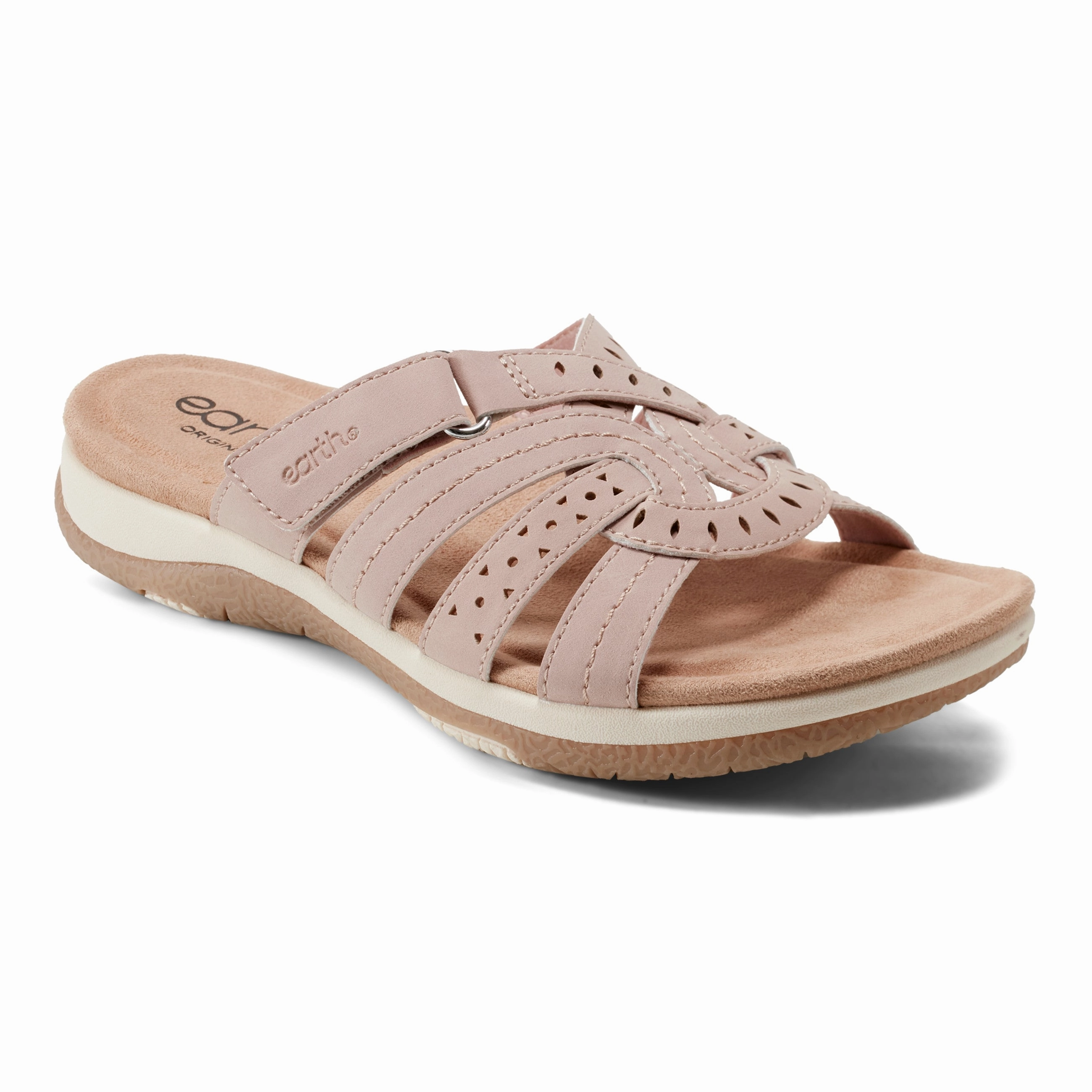 Sassoni Strappy Casual Slip-On Flat Sandals wide - fit
