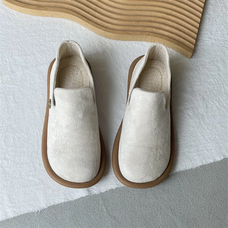 Tailored ease lining - type Babakud Women Minimalist Soft Sole Suede Flats Casual Slip-Ons