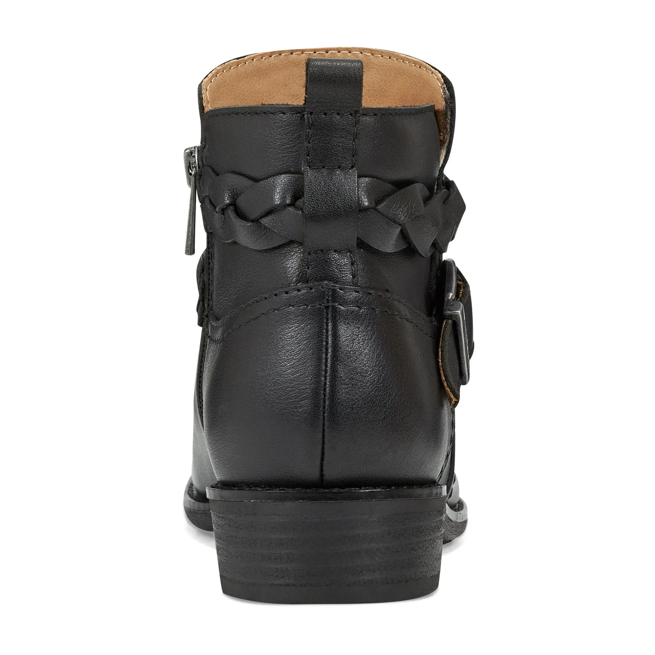 Multi-functional materials slip-resistant Nicole Round Toe Stacked Heel Casual Booties