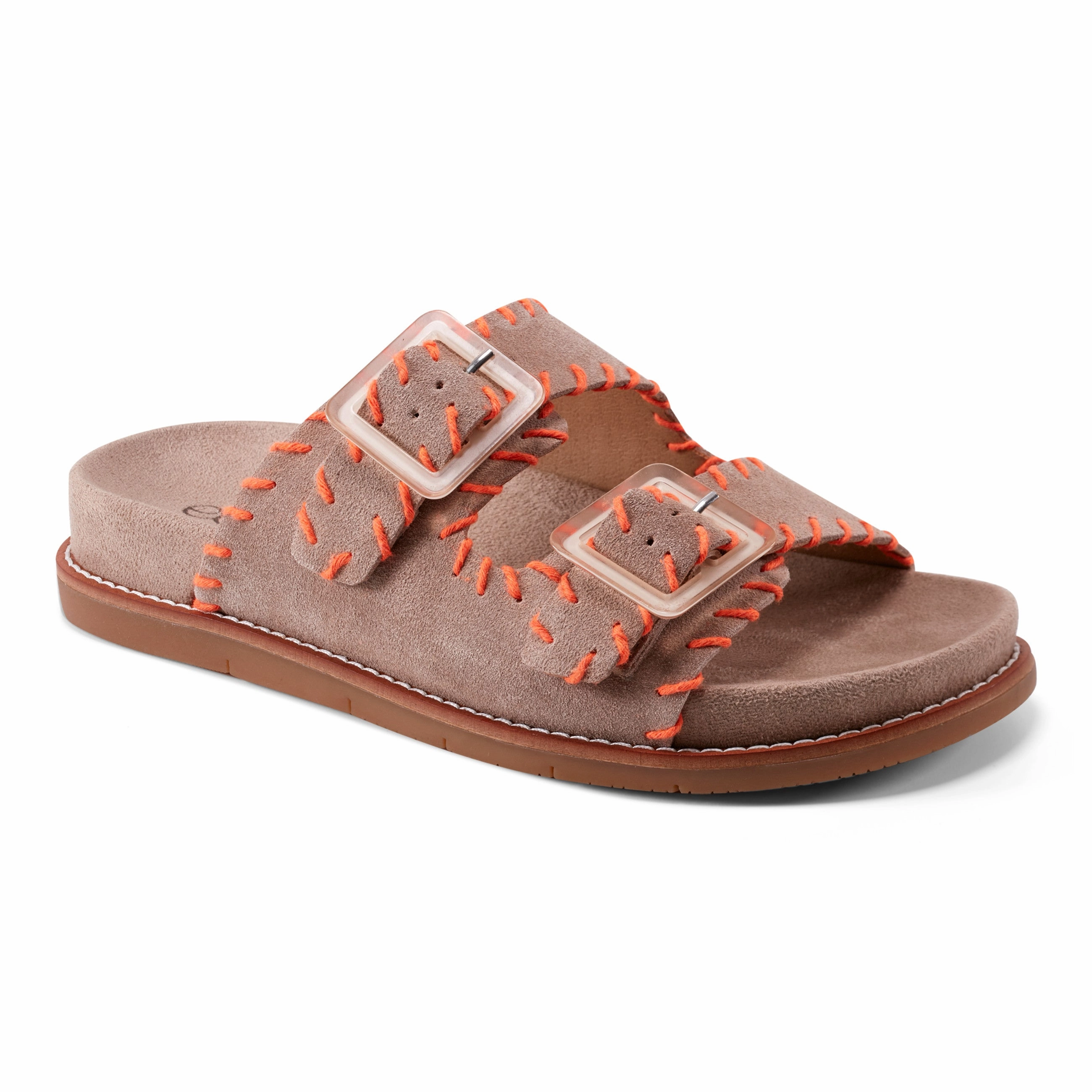 Fausto Round Toe Casual Flat Strappy Sandals Stackable Casual arch