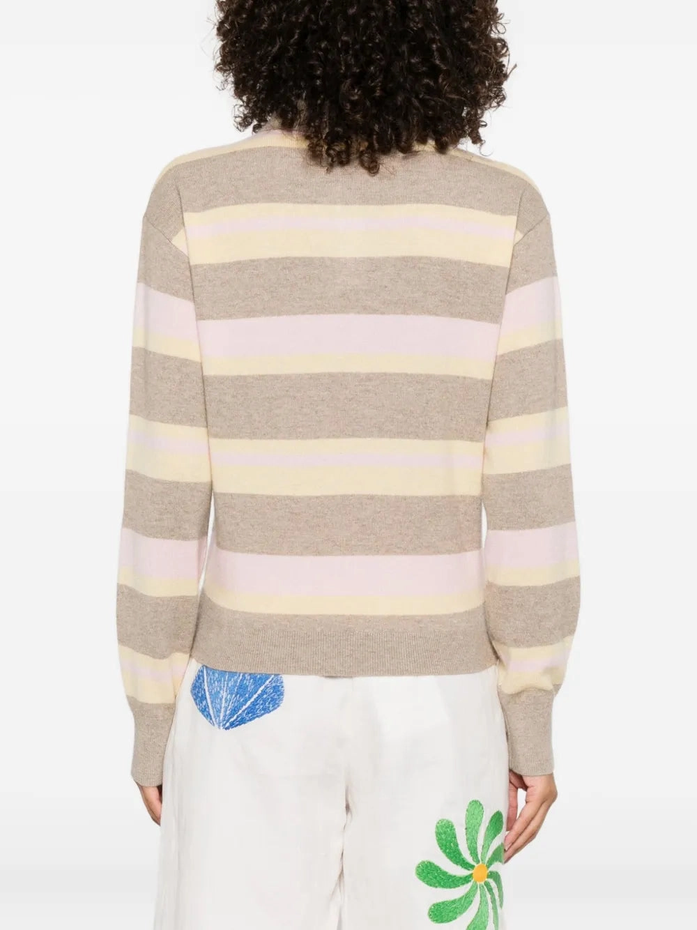 Collegiate Stripe Polo in Taupe Combo Breathable Style Fashion Layers