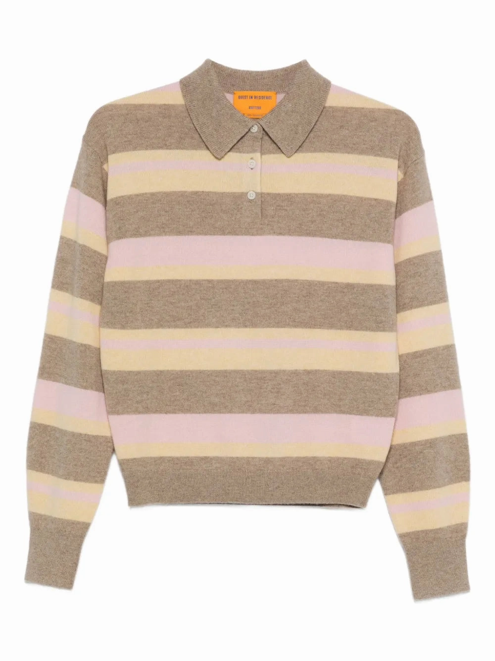 Collegiate Stripe Polo in Taupe Combo AntiPillingTechnology