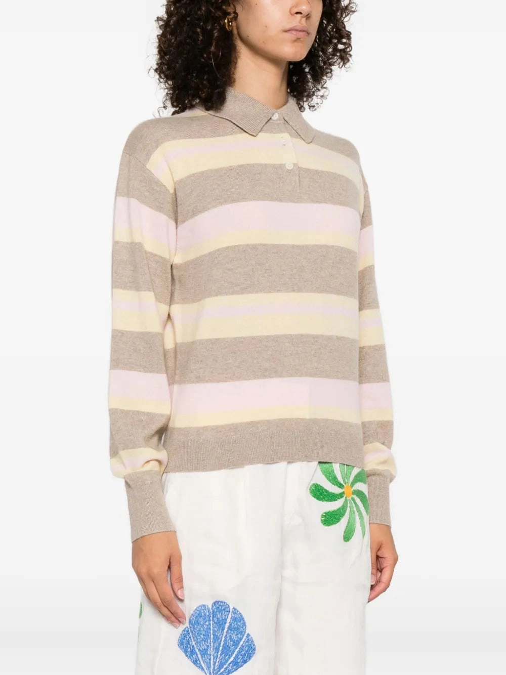 Collegiate Stripe Polo in Taupe Combo OrganicCotton