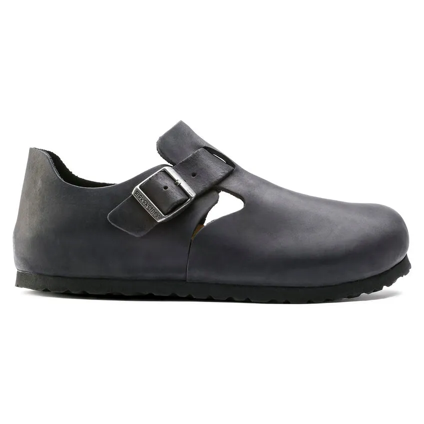 BIRKENSTOCK LONDON CLASSIC FOOTBED SHOE - BLACK OILED LEATHER Optimal Flexibility