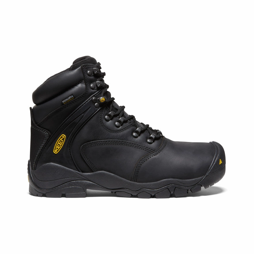 Construction Strength Water Resistant Protection Men's Louisville 6" Waterproof Boot (Steel Toe)  |  Black