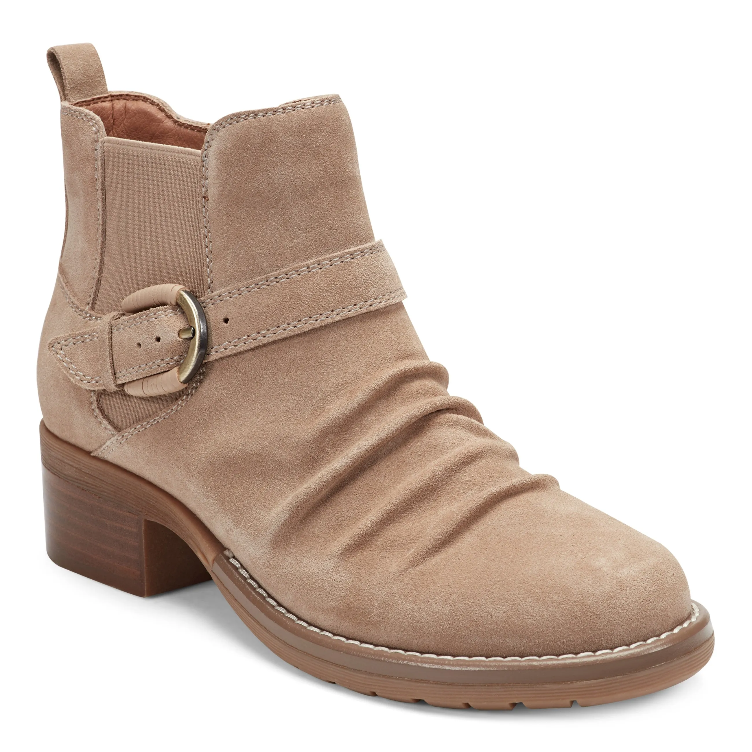 Zane Ruched Booties Compression Resistant Midsoles