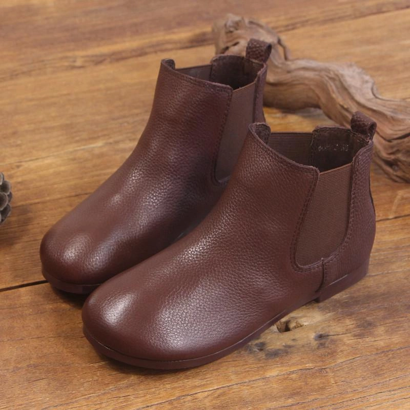 Babakud Simple Handmade Leather Ankle Boots 35-41 Barefoot feel
