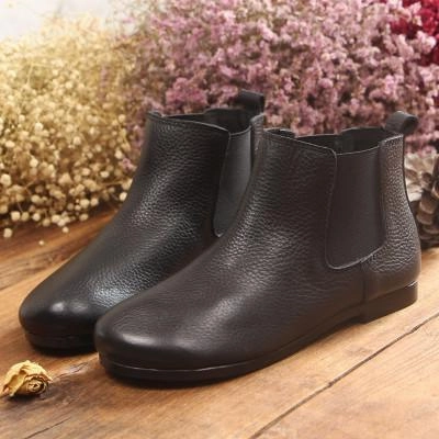 Babakud Simple Handmade Leather Ankle Boots 35-41 Airflow channels least durable