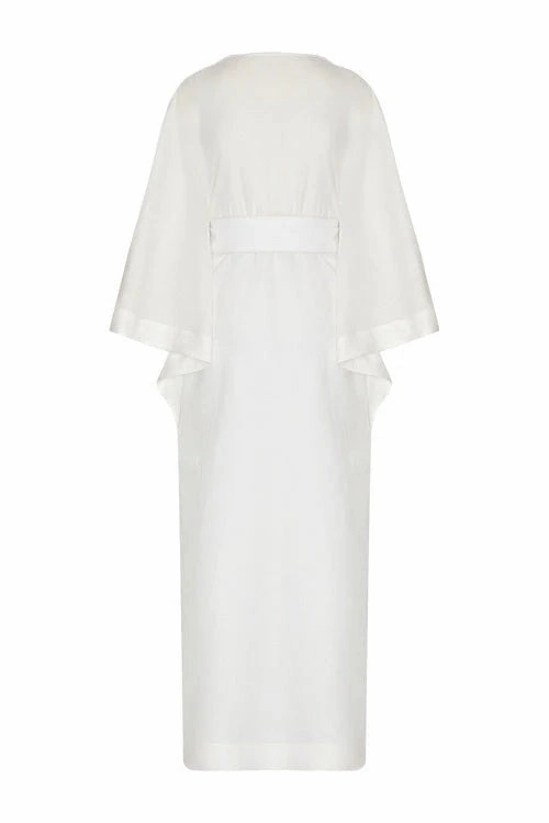 SoftTouch TearResistant Volare Caftan Dress in Off-White