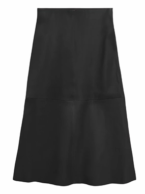 London Edge DoubleLayered Structure Simoas Skirt in Black