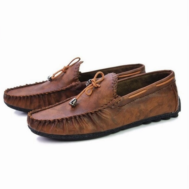 West Louis? Premium Flat Leather Loafer Mocassin Quick Wear