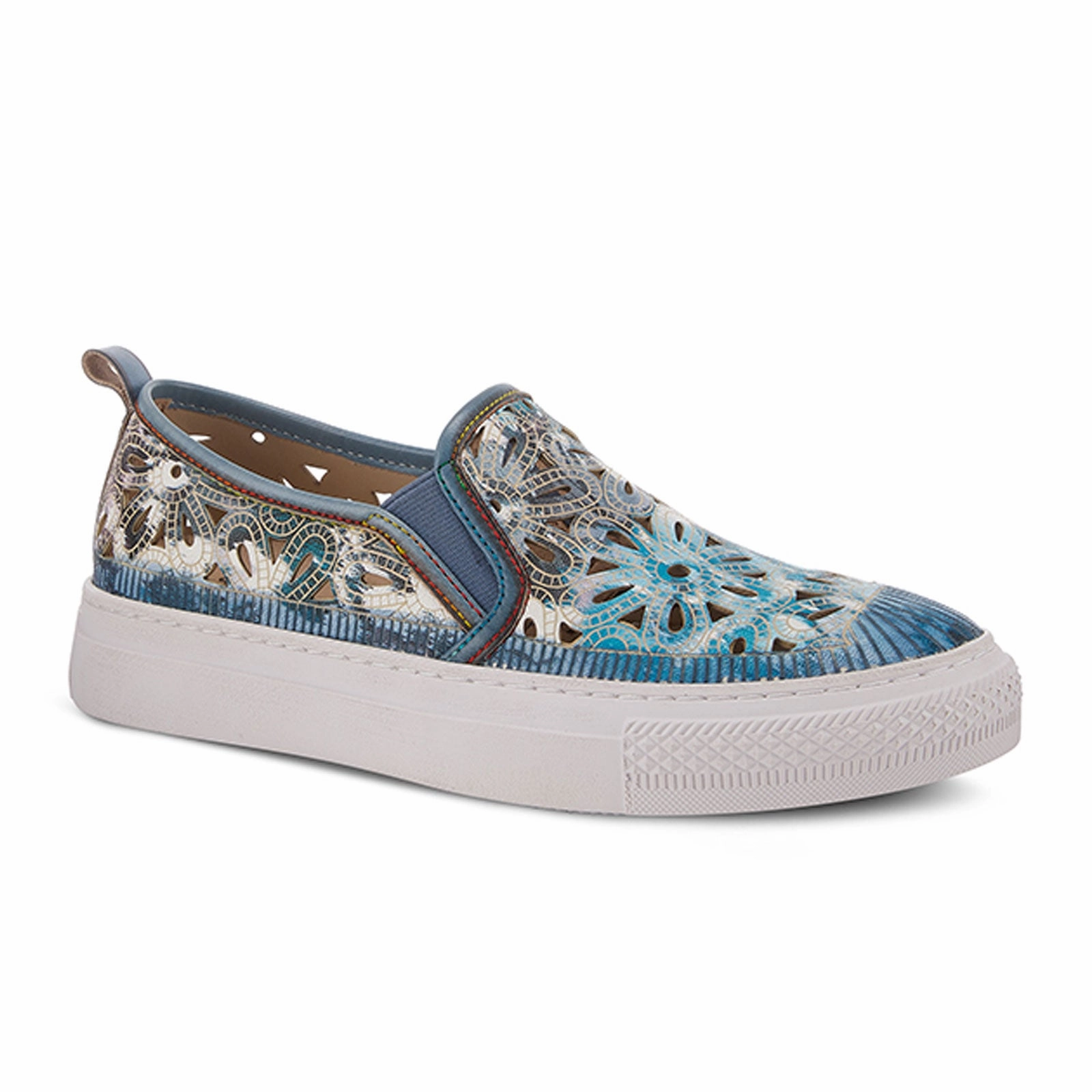 Low Key Chic Energy L'Artiste Denofeden Slip On Sneaker (Women) - Blue Multi