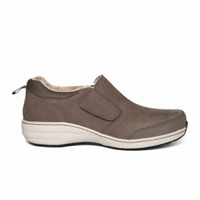 Aetrex Tyra Slip On (Women) - Warm Grey Heart Tone Light Shape