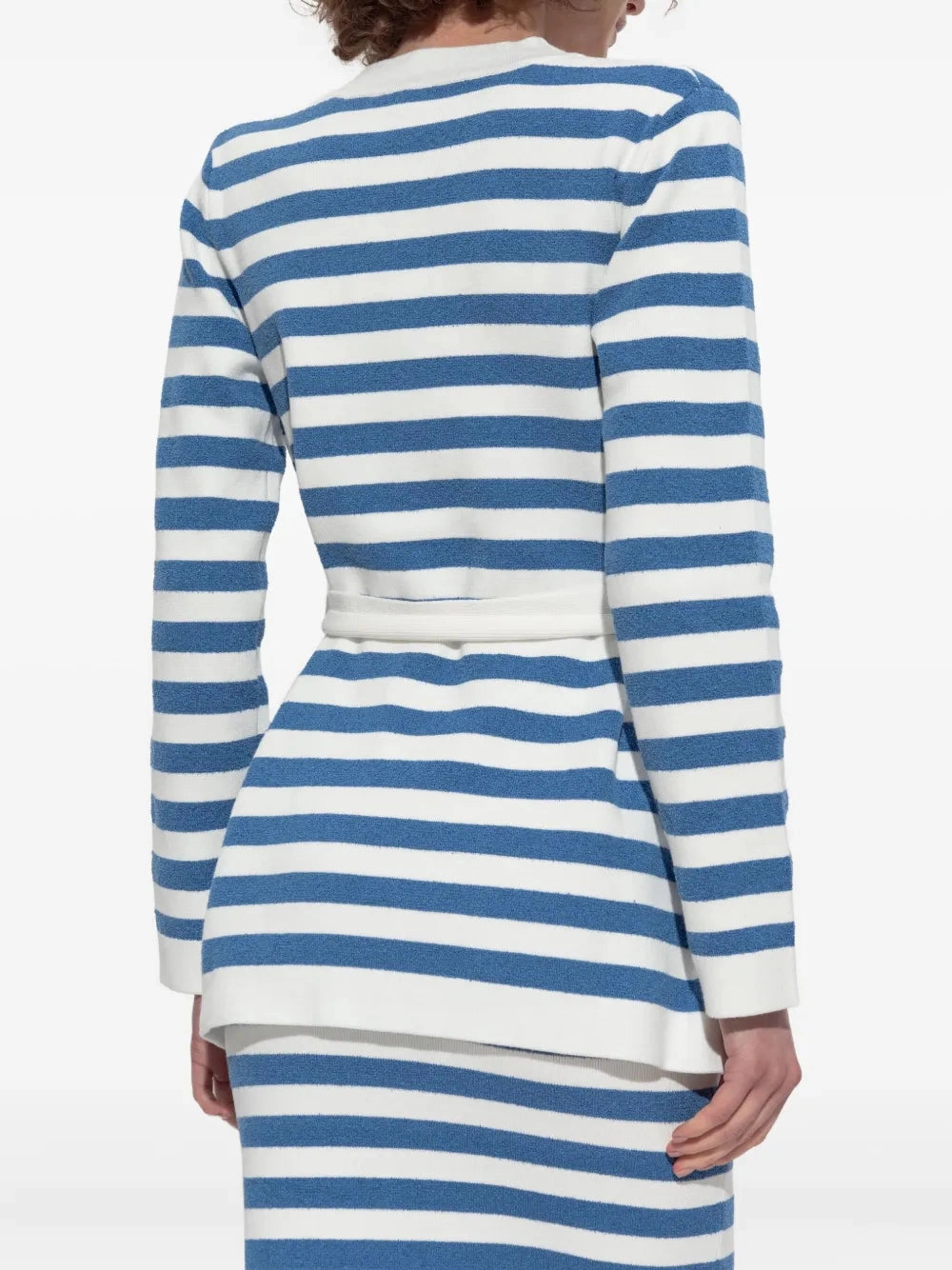 Ari Cardigan in Blue Stripe StretchWaistband