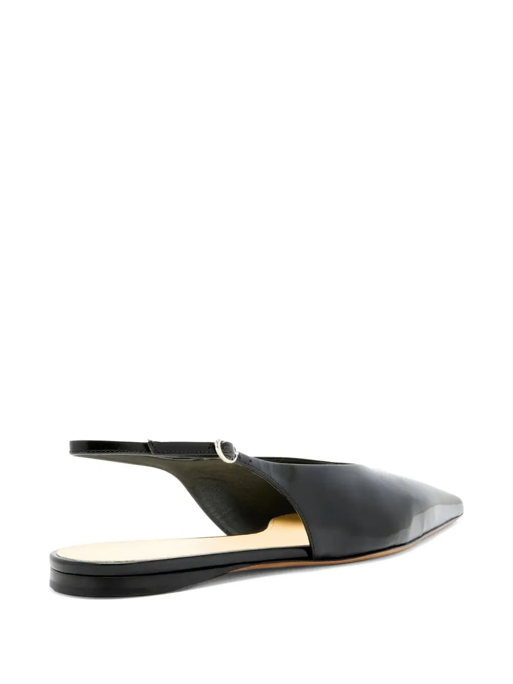 junior Slash Flat Slingbacks in Black