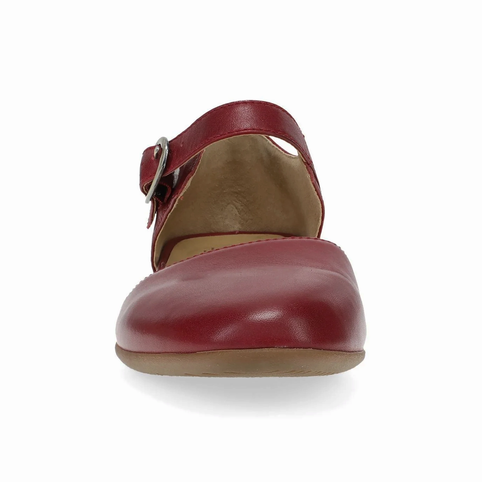 Relax Form Weekend Casual Dansko Liv Strappy Flat (Women) - Red Nappa