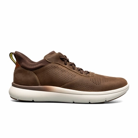 Romance Glow Gathered-Detail Florsheim Fleet Perf Toe Elastic Lace Sneaker (Men) - Brown