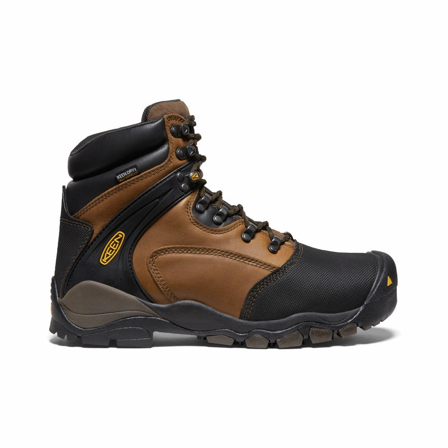 Resilient Design Sturdy sole Men's Louisville 6" MET Waterproof Boot (Steel Toe)  |  Slate Black