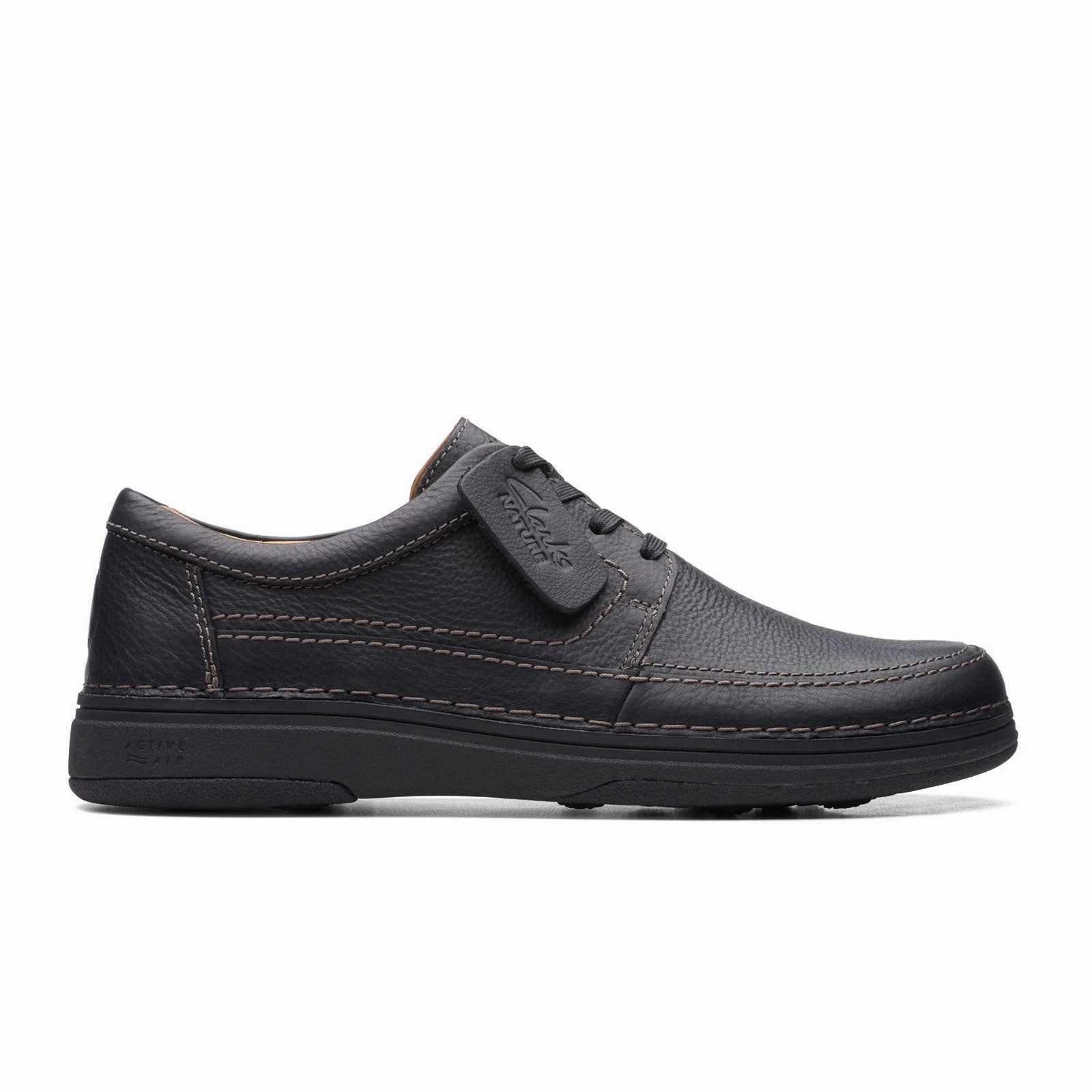 Clarks Nature 5 Lo Lace Up (Men) - Black Leather Smooth Wear