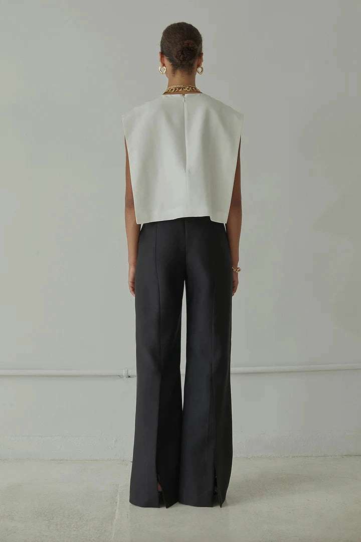 Leyva Trouser in Black ThermalRegulatingFabric Modern Cut