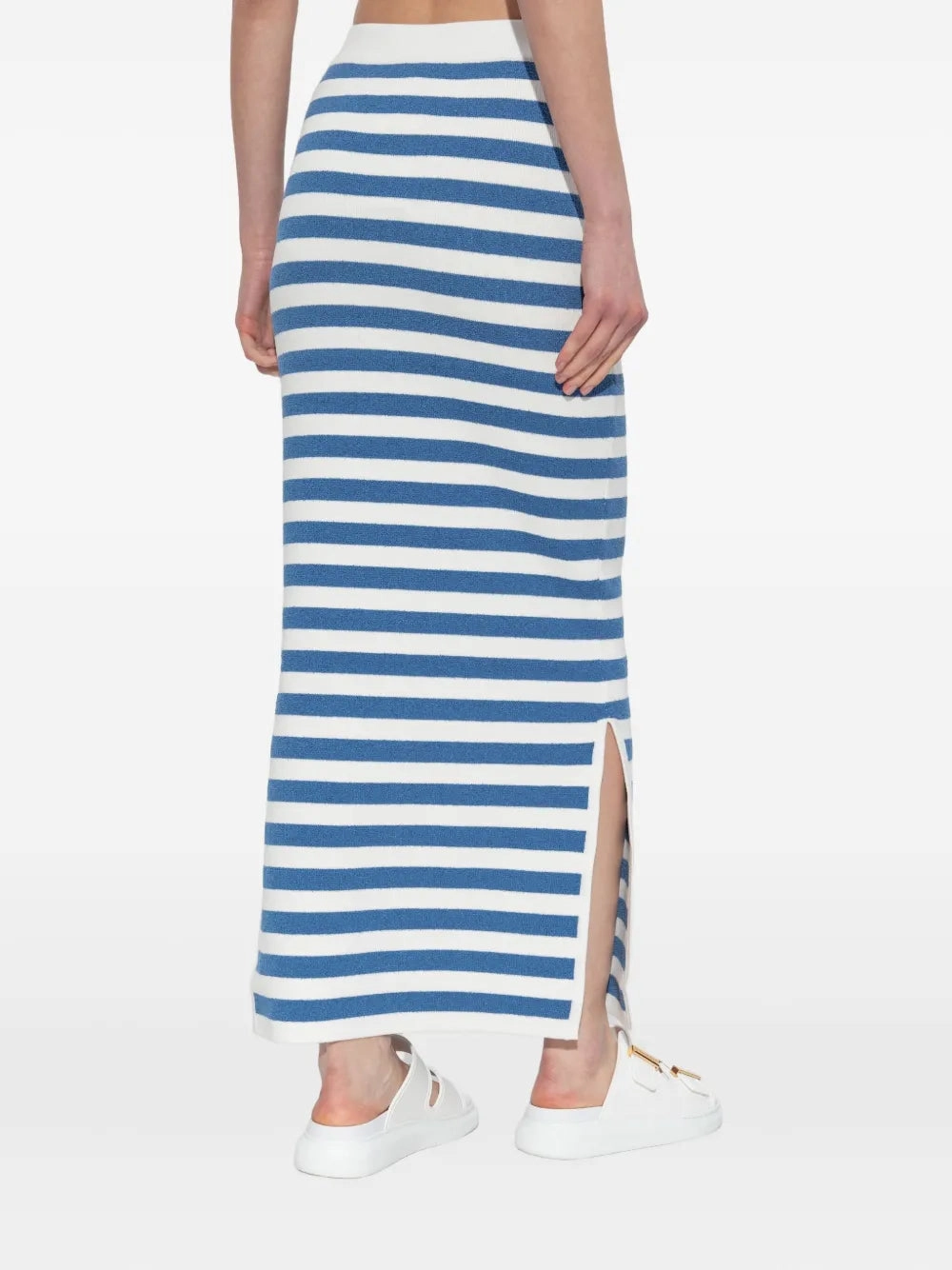 Royal Mode AntiStaticLining Ari Skirt in Blue Stripe