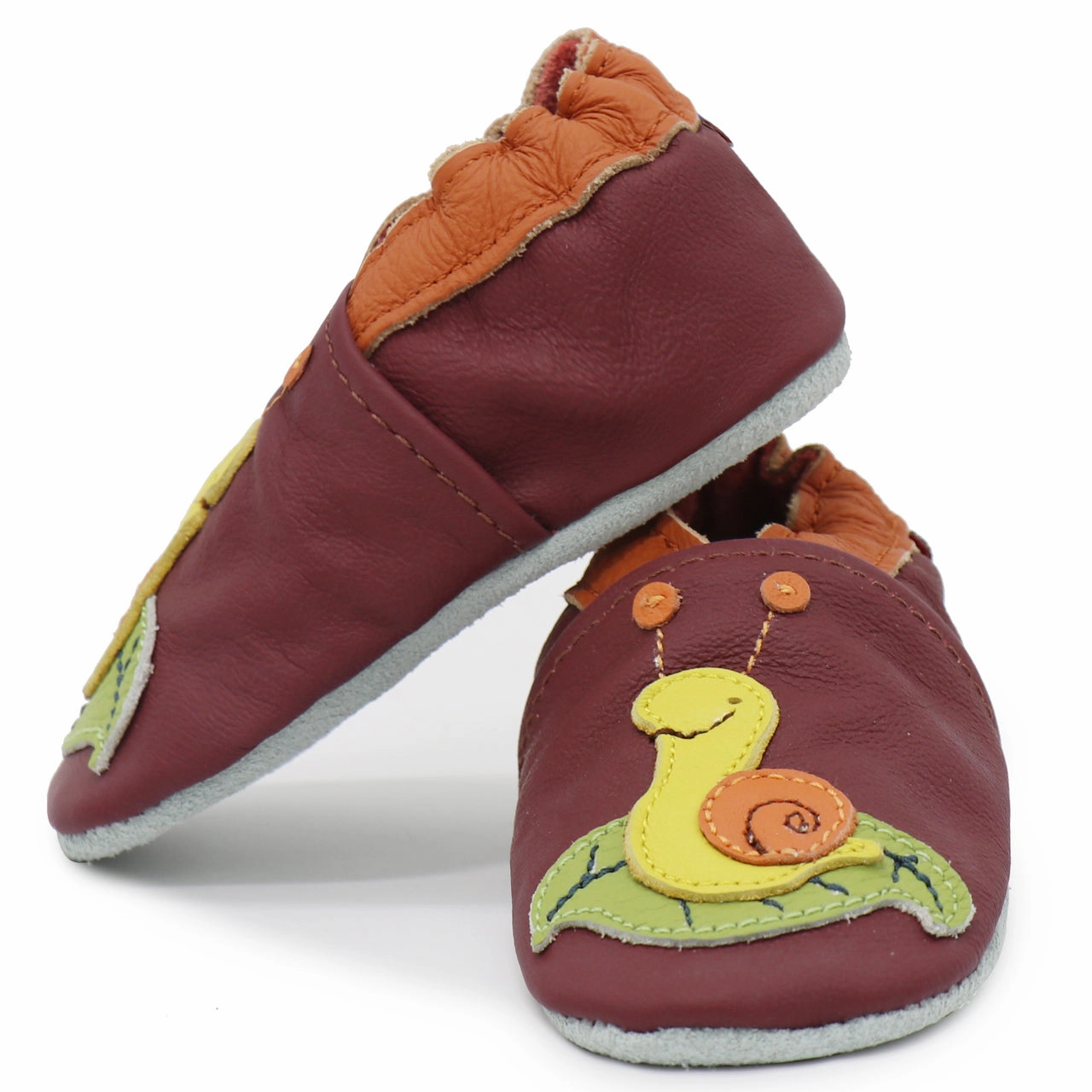 Non Slip Tread Snail Dark Red up to 6 Years