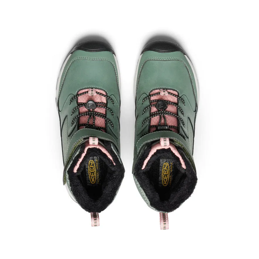 Arctic Footwear Big Kids' Skua Waterproof Winter Boot  |  Dark Forest/Rose Elegance