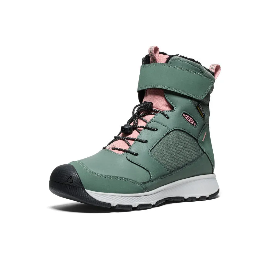 Snow Casual Cold Walk Boots Big Kids' Skua Waterproof Winter Boot  |  Dark Forest/Rose Elegance