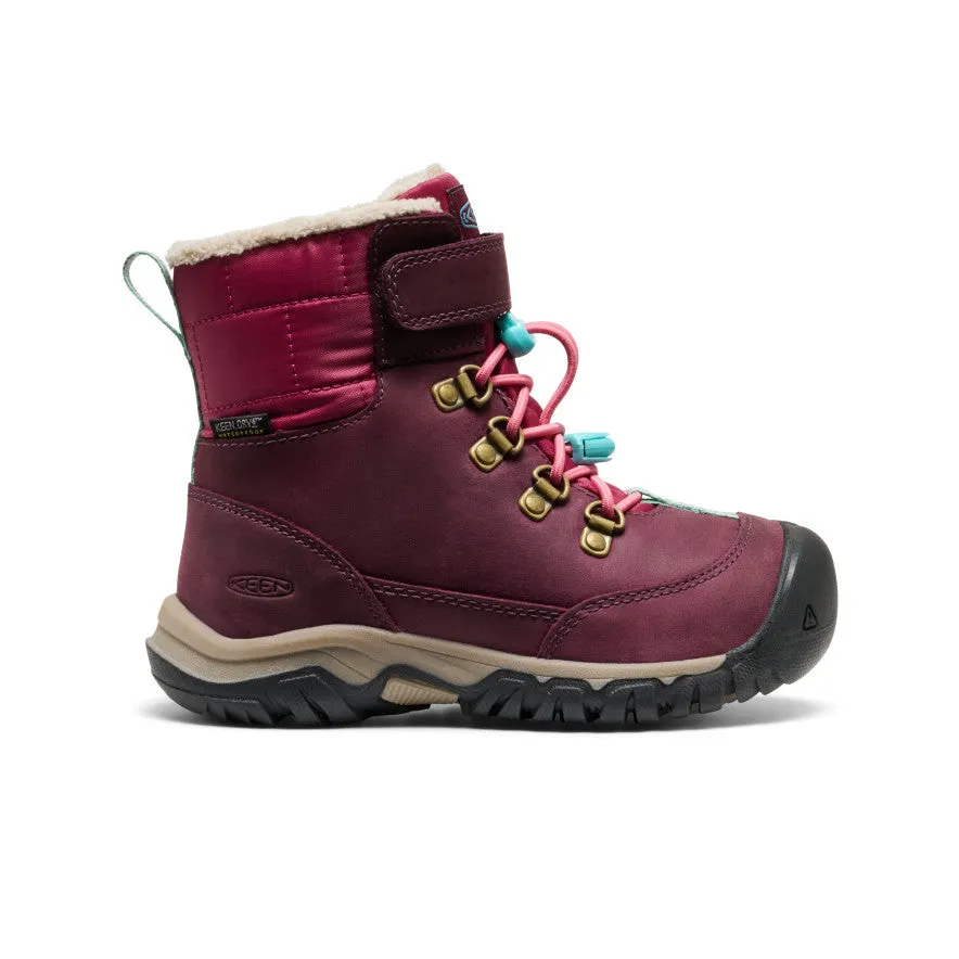 Little Kids' Kanibou Waterproof Winter Boot  |  Fig/Pink Lemonade Family Snow Trail Hiking