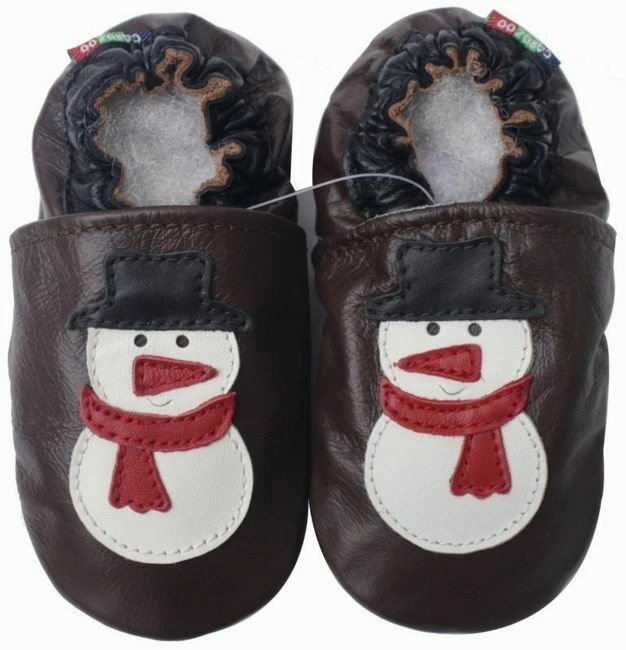 Snowman Dark Brown up to 24 Months Old Block Heel