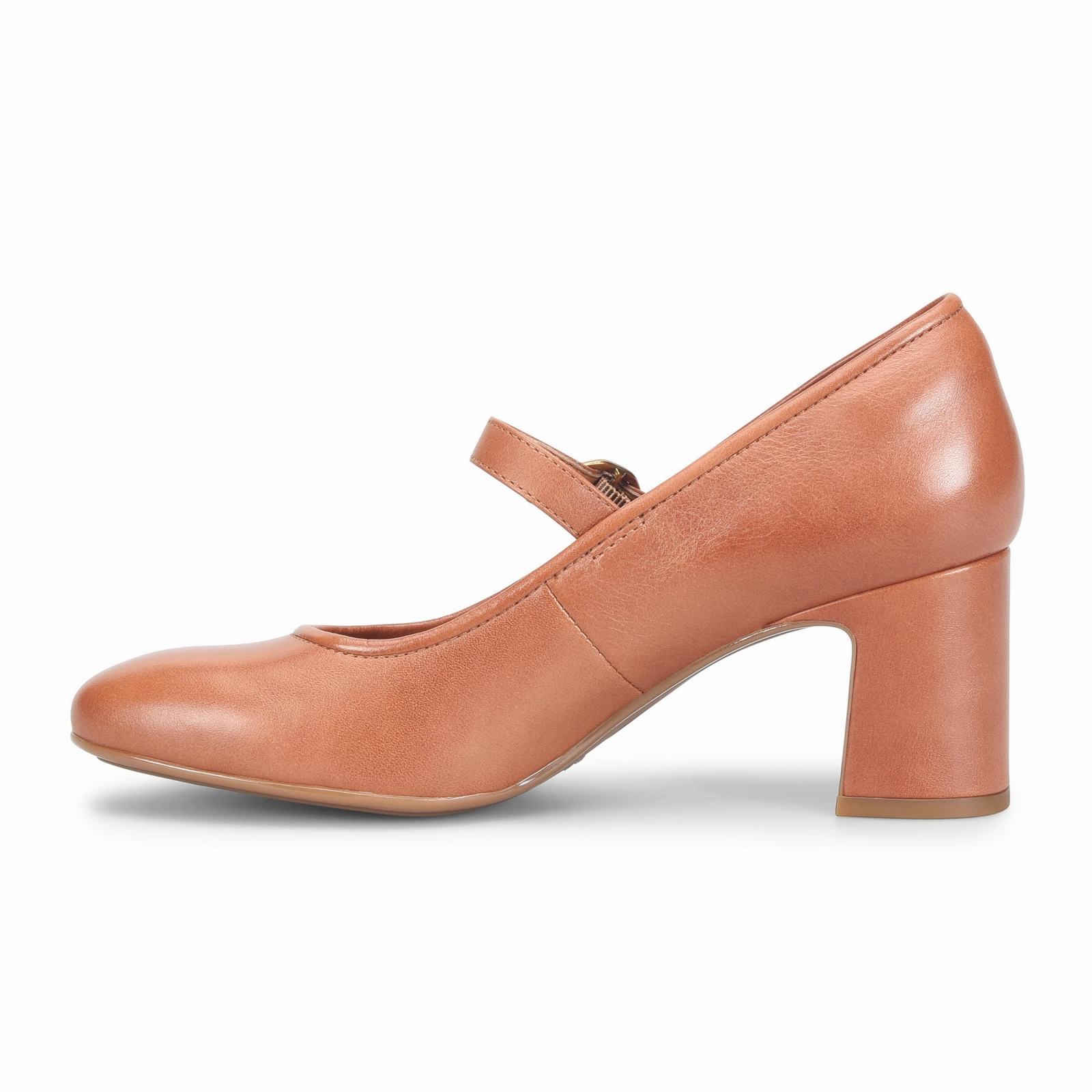 Panelled-Design Sofft Adalaide Heeled Mary Jane (Women) - Luggage