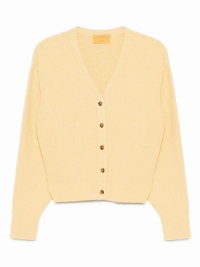 FlexibleMaterial Boucle Collegiate Cardigan in Butter