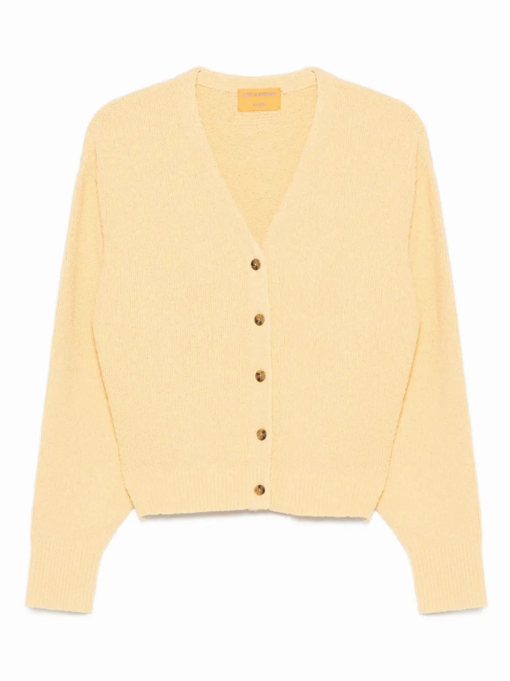 FlexibleMaterial Boucle Collegiate Cardigan in Butter