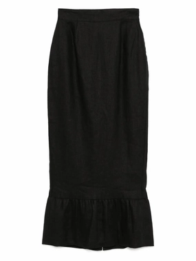 Matilda Column Skirt in Black Swim Easy