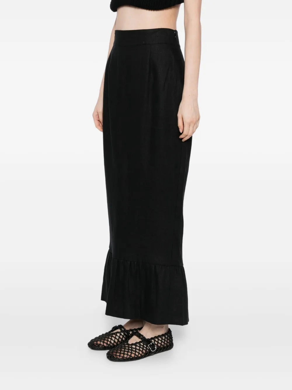 Matilda Column Skirt in Black Warm Tracksuit