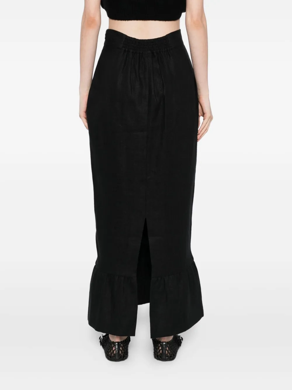 Matilda Column Skirt in Black Easy Layering