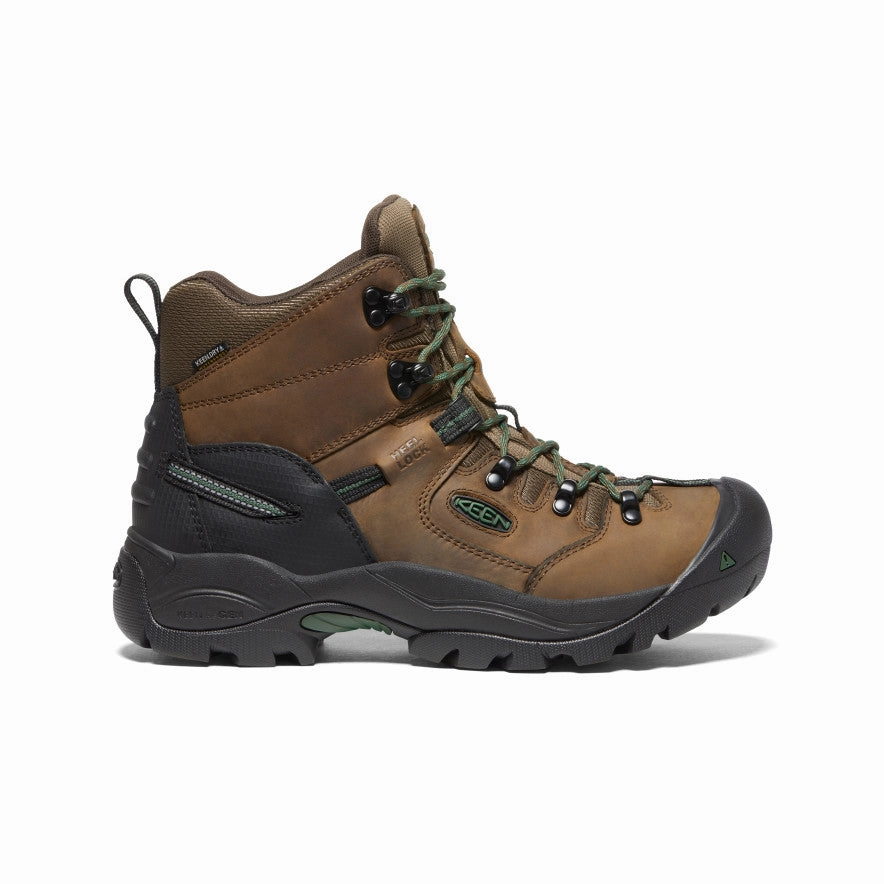 Men's Pittsburgh Energy 6" Waterproof Boot (Soft Toe)  |  Cascade Brown/Greener Pastures Safety Shell Gear Non slip grip