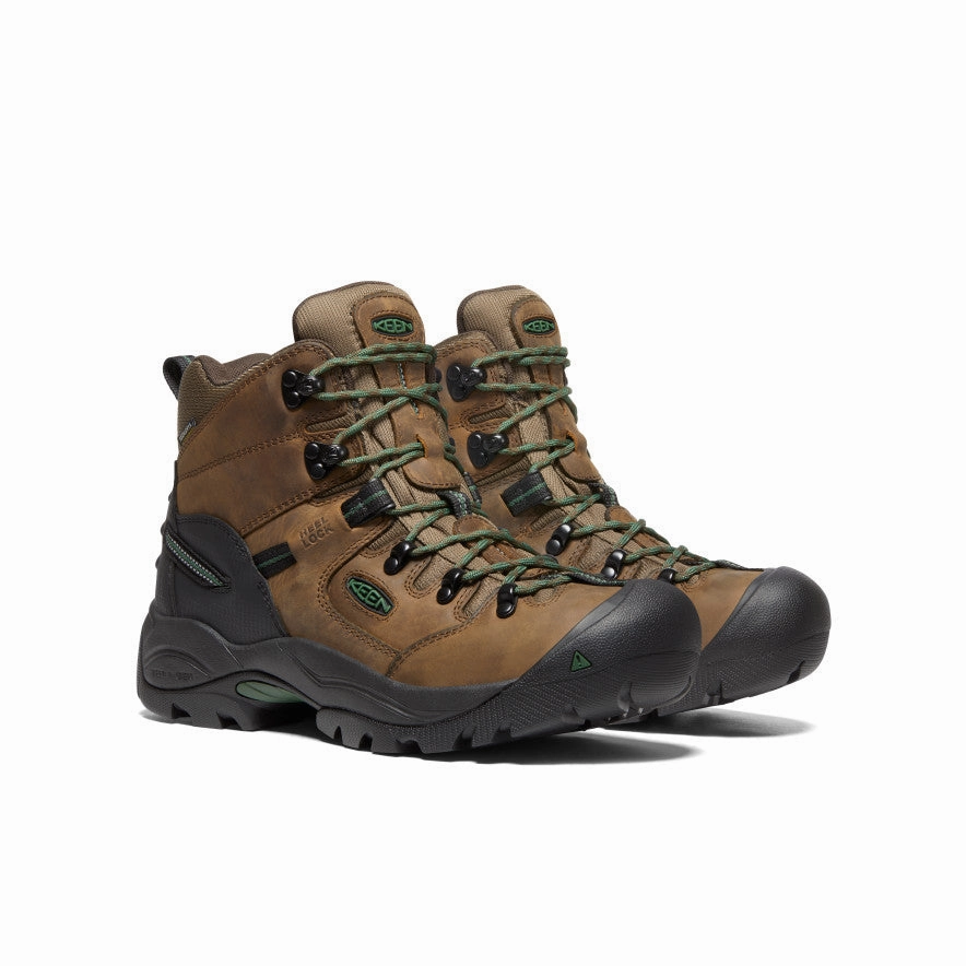 Weather Adaptable Men's Pittsburgh Energy 6" Waterproof Boot (Soft Toe)  |  Cascade Brown/Greener Pastures